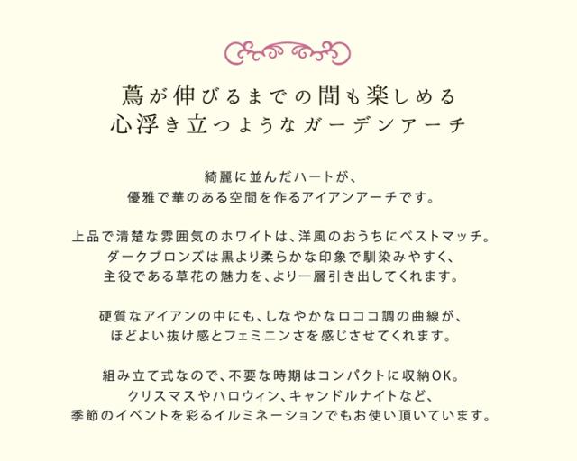 ガーデンファニチャー おしゃれ アイアンアーチ Blossom Heart ローズ
