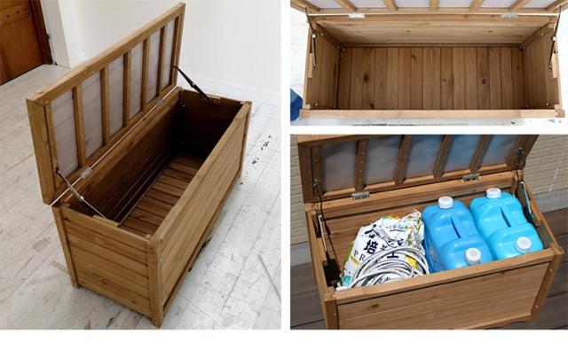 ボックスベンチ 幅86 収納ベンチ Mサイズ 収納庫 収納ボックス ベンチ ストッカー ライトブラウン MSMIK-0039LBR ボックスベンチ 幅86 収納ベンチ Mサイズ 収納庫 収納ボックス ベンチ