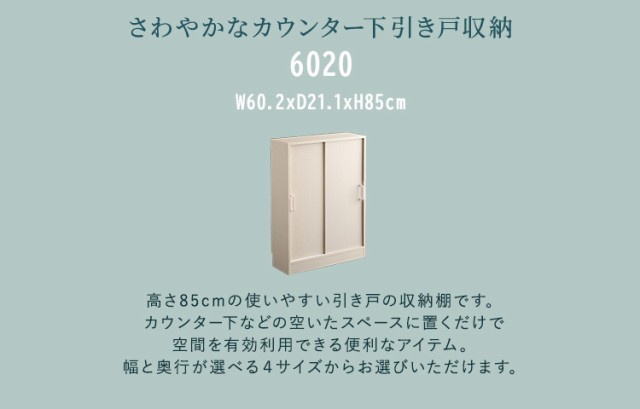 キッチンカウンター下 引き戸収納6020 幅60cm キッチン収納 リビング