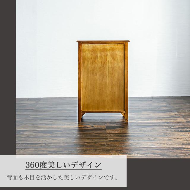 完成品 ライティングチェスト 幅60cm キャビネット サイドボード 折りたたみデスク チェスト リビングチェスト リビングボード 収納棚 引出し収納 小物収納 脚付きチェスト スリム 天然木 アイアン リビング おしゃれ_13