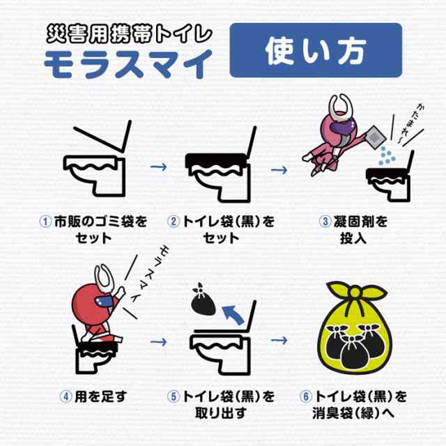 15年保存/100回分] 災害用携帯トイレ モラスマイ トイレセット 非常用