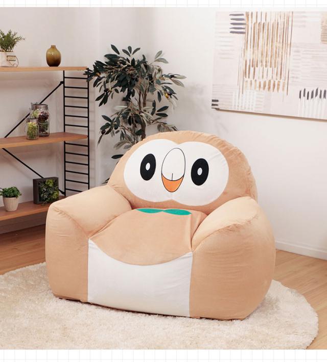 ポケモン モクロー ビーズソファ クッション 国産 日本製 大きい 座椅子 ソファ 1人用 一人掛け フロアソファ スツール ローソファー カバー カバーリング ポケットモンスター Pocket Monsters pokemon_4