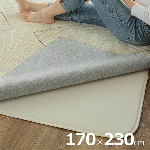 下敷きマット 170x230cm すべり止めマット ラグ カーペット ラグマット すべり止め 長方形 洗濯機可 床暖房対応 ホットカーペット対応 防虫 低ホルムアルデヒド 敷き物 オールシーズン おしゃれ ピタリの通販は 7,266円