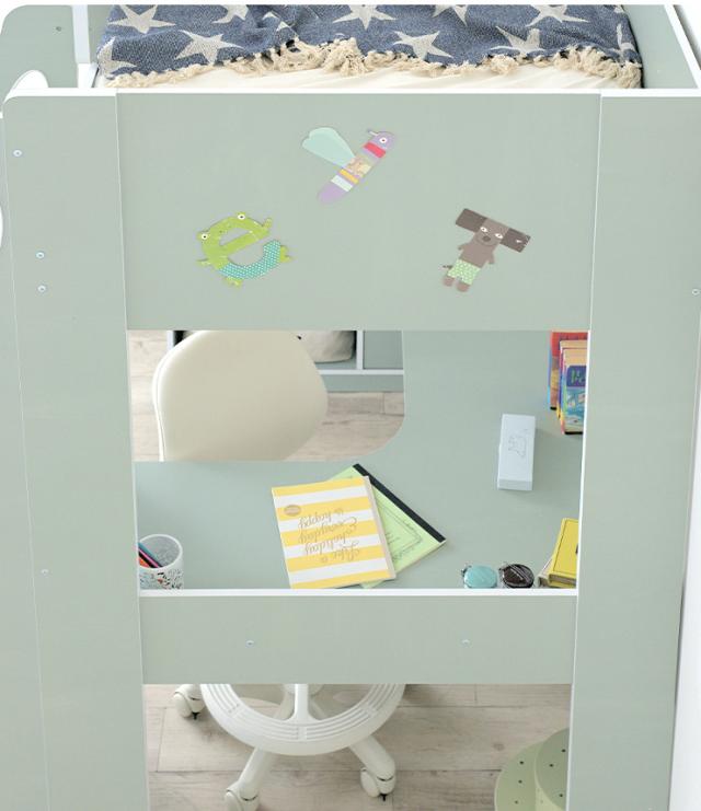 収納たっぷり/ハンガーラック付き】ロフトタイプ システムベッド Mikey