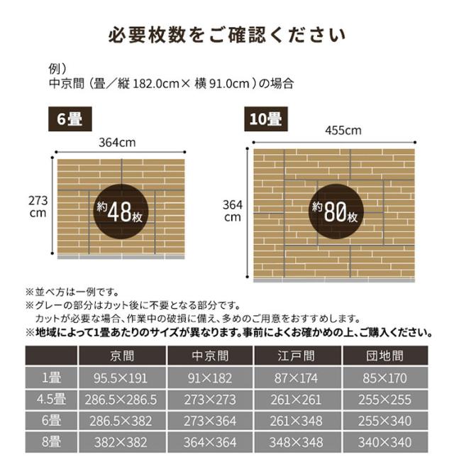 【賃貸OK/床暖房対応】はめこみ式フロアタイル Wood Flats(ウッドフラッツ) 12枚セット 1.5畳用 5色対応 置くだけ 接着剤不要 防水 防炎 抗菌 フローリング ウッドカーペット 床材 木目調_15