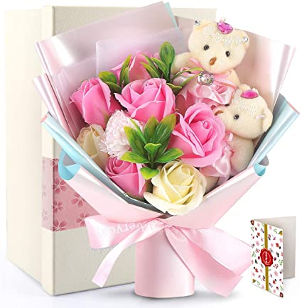ソープフラワー くま ぬいぐるみ花束 薔薇 造花 枯れない花 バラ 発表会 クリスマスプレゼント 母の日のプレゼント 結婚記念日 お見舞い の通販はau Pay マーケット 4themoonstore