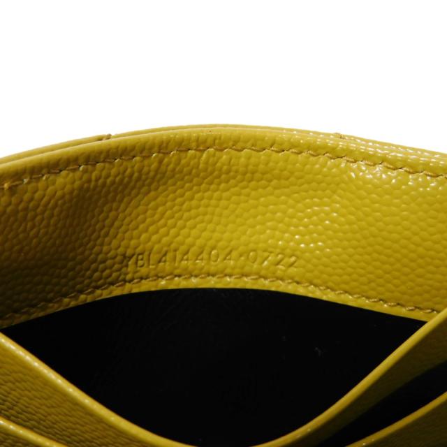 【中古】       サンローランパリ モノグラム スモール エンベロープ ウォレット 二つ折り財布 キルティング YSL    ダークイエロー 414404 Bの通販は