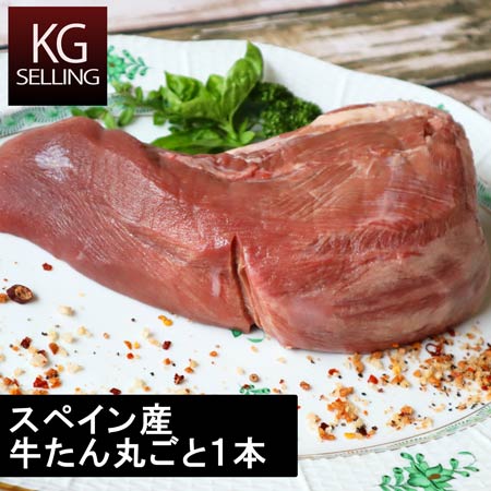 【不定貫】欧州産（スペイン）牛舌１本丸ごとブロック　733円/100gあたり beef tongue from spain grup vinasの通販は