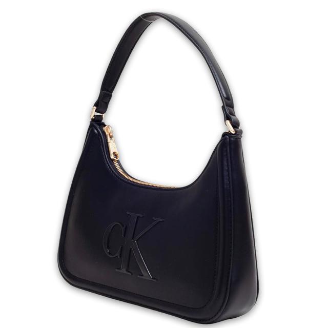 Calvin Klein カルバンクライン ミニショルダーバッグ ハンドバッグ スモールショルダー CKロゴ レディース ブラック LV04F3230G ラッピング不可_1