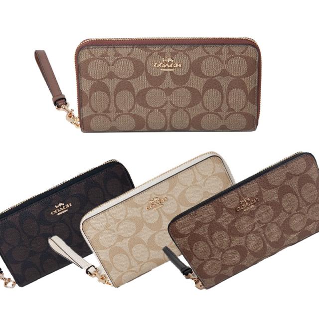 コーチ COACH 長財布 財布 ロング ジップ ストラップ付き ラウンドファスナー 新品 財布F76971 x042 COACH コーチ 長財布 ロング ジップ アラウンド ウォレットストラップ付き