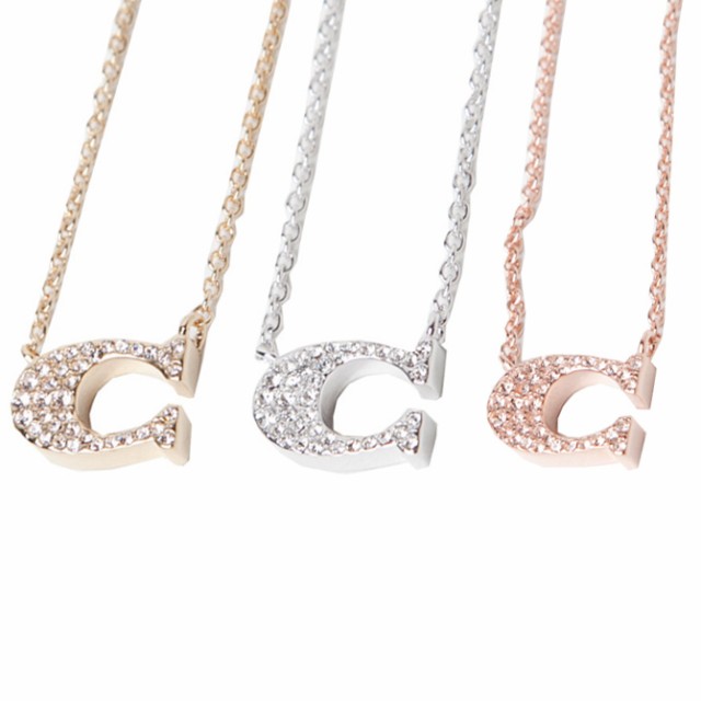 コ−チ ネックレス COACH PAVE SIGNATURE NECKLACE アクセサリー