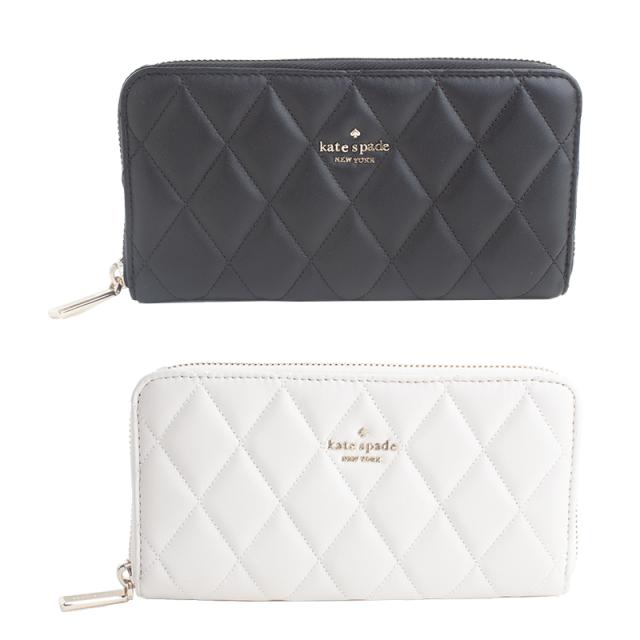 KATE SPADE ケイトスペード　長財布　ラウンドジップ　ウォレット　黒 kate spade 長財布 黒 ラウンドジップ kate spade 長財布 黒 レザー