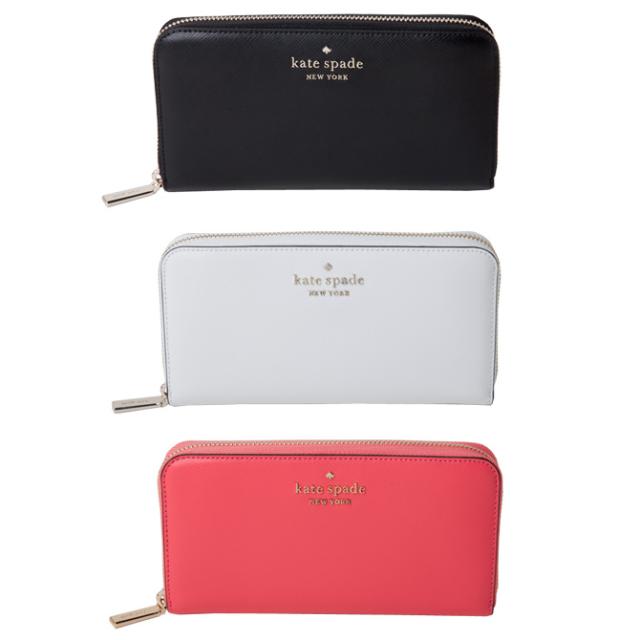 ケイトスペード kate spade ラウンドファスナー長財布 ステイシー レザー ラージ コンチネンタル ウォレット レディース wlr00130