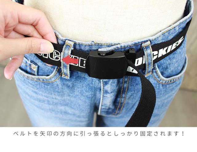 キャンバス ベルト ディッキーズ Dickies ロゴ DIベルト レディース