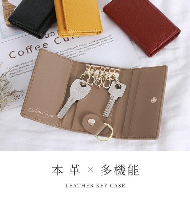 本革キーケース レディース カード入れ キーケース メンズ 本革 牛革 カードケース コンパクト おしゃれ 6連フック キーリング 小さい Liの通販はau Pay マーケット スタイルオングローバル