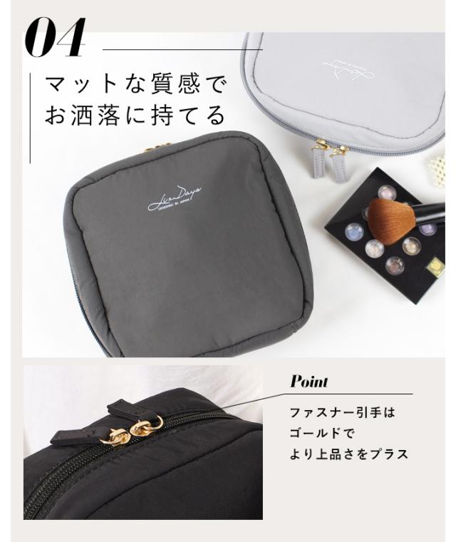 化粧ポーチ レディース メイクポーチ 小物入れ ポーチ スクエア