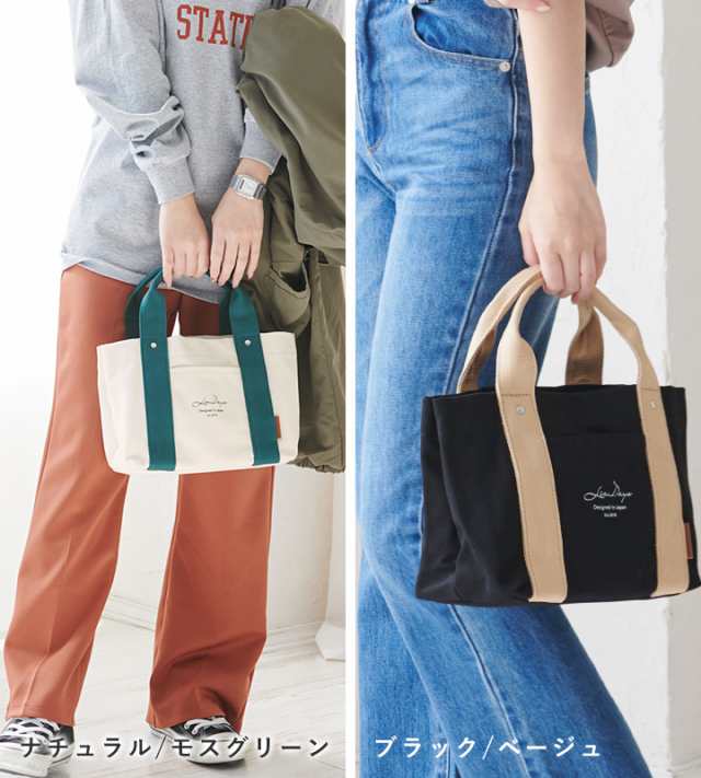 キャンバス トートバッグ レディース ミニバッグ ハンドバッグ