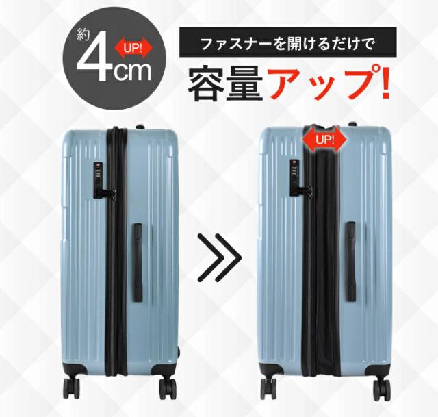 キャリーケース Mサイズ 軽量 スカンジナビアンフォレスト SCANDINAVIAN FOREST 旅行 スーツケース 大容量 機内持ち込み ドリンクホルダー TSAロック 静音 4泊 66L おしゃれ マチ拡張機能 容量拡張 キャリーバッグ 北欧 moz【sfrs-2402-m】_5