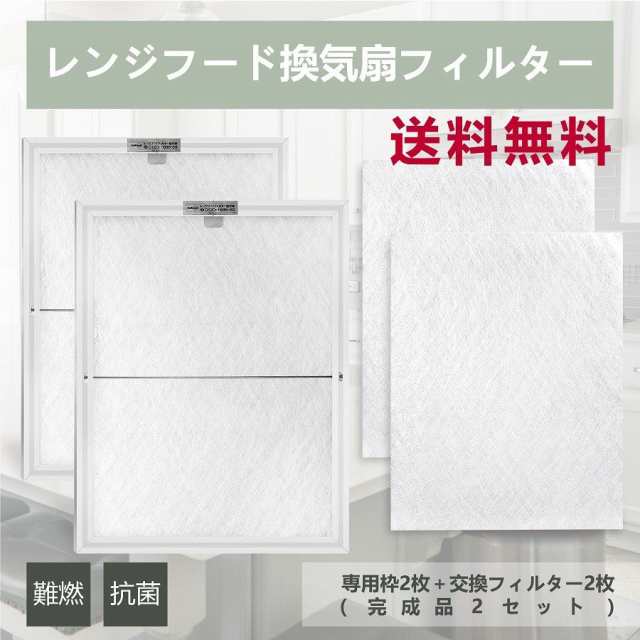 レンジフードフィルター 換気扇 カバー ガラス繊維フィルター「専用枠2