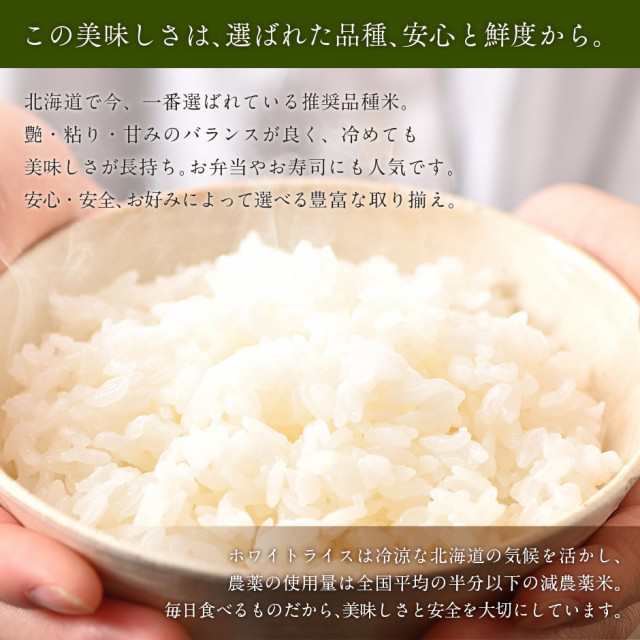 送料無料　北海道産　(選べる精米方法)　特A　マーケット　ななつぼし　10kg　玄米　令和5年度産　白米　PAY　新米】お米　マーケット－通販サイト　米　PAY　残留農薬検査済み　無洗米　島の人　au　5kg×2　減農の通販はau