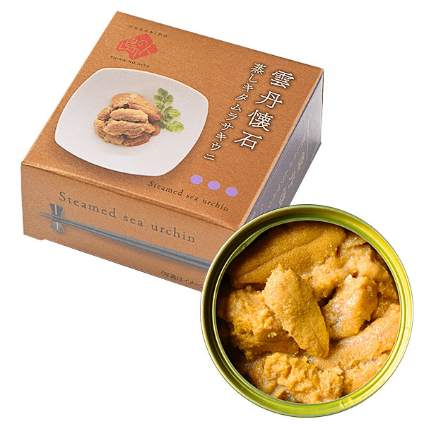 うに 北海道 礼文・利尻島産 蒸しうに 食べ比べ セット ( キタムラサキウニ ＆ エゾバフンウニ ) 缶詰 各80g 化粧箱入り 無添加 旨みをギュッと凝縮！ 雲丹 プレゼント グルメ 北海道 食品 食べ物 内祝い お返し 誕生日 贈り物 海鮮 お取り寄せグルメ_4