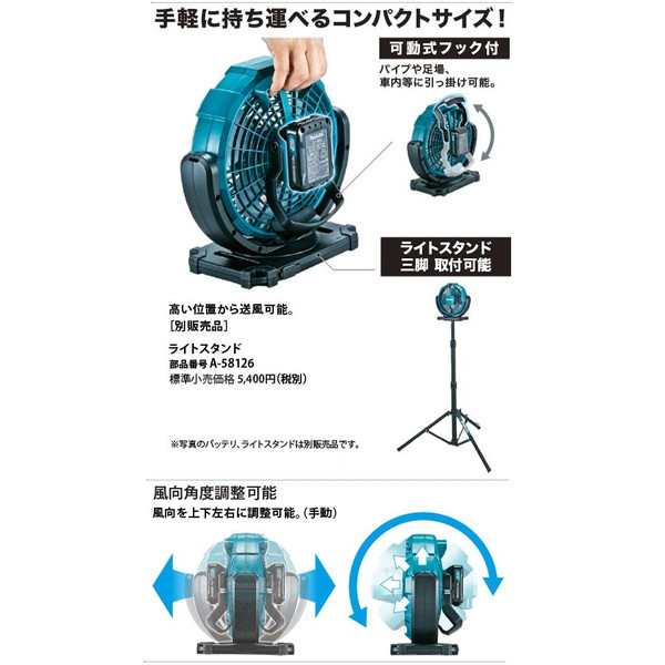 自転車【新品未使用】マキタ　Makita 扇風機　CF100DZ