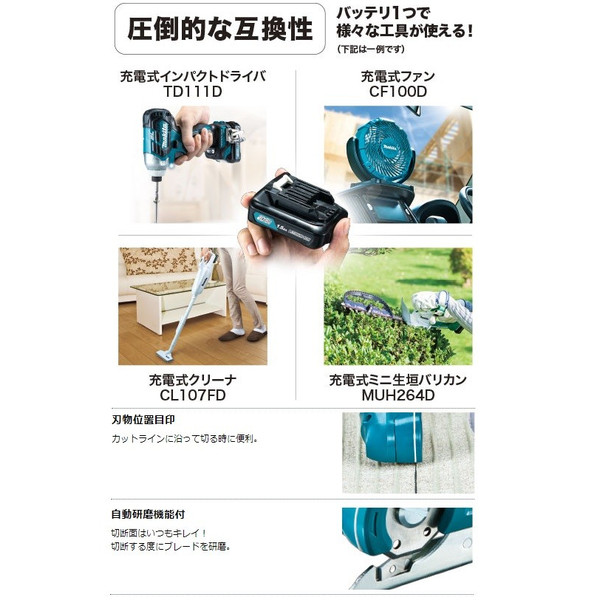 (マキタ) 充電式マルチカッタ CP100DSH バッテリ+充電器+ケース付 切断能力(厚さ)6mm 10.8V対応 makita_2