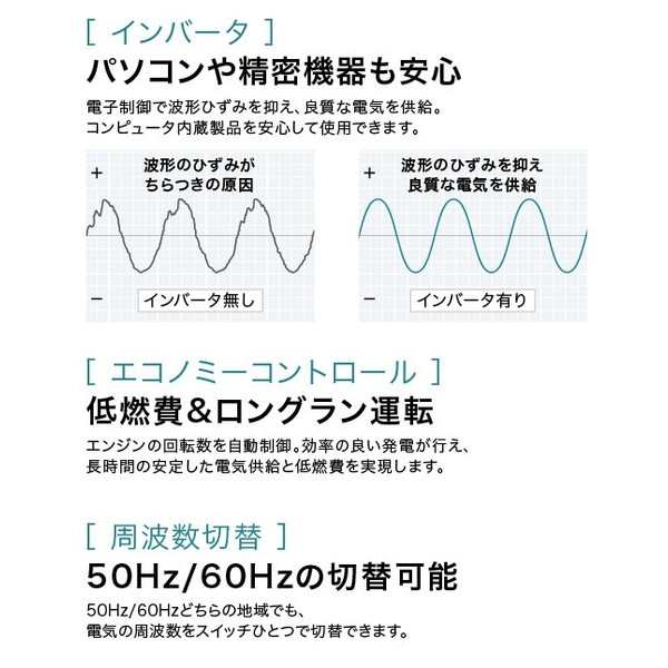 マキタ) インバータ発電機 EG0900IS ポータブルタイプ 定格出力0.9kVA