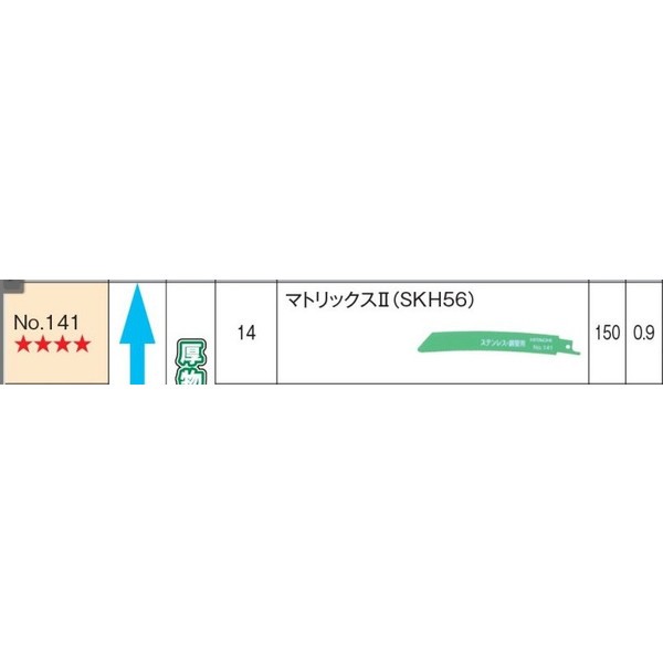 日立 セーバソーブレード No.141 50枚入り マトリックス2 (SKH56) 湾曲