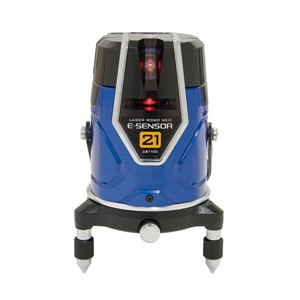 シンワ レーザーロボ 71502 Neo E Sensor 21 本体のみ 縦・横・地墨 レッドレーザー墨出し器 。