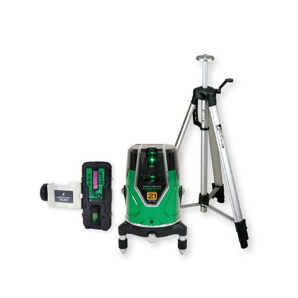 シンワ レーザーロボ グリーン 71612 Neo E Sensor 21 受光器・三脚