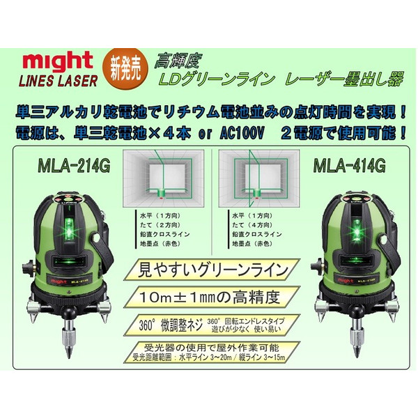 マイト工業 レーザー墨出し機 MLA-215 受光機付き