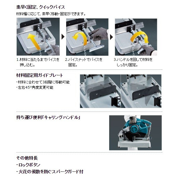 (マキタ) 切断機 LW1401 砥石径355mm パワフルで粘り強い切断力 makita 大型商品_2