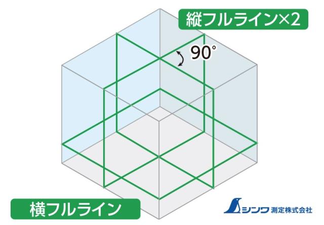 シンワ レーザー墨出し器 71608 レーザーロボ X ｌｉｎｅ グリーン フルライン・地墨クロス グリーンレーザー墨出器 。