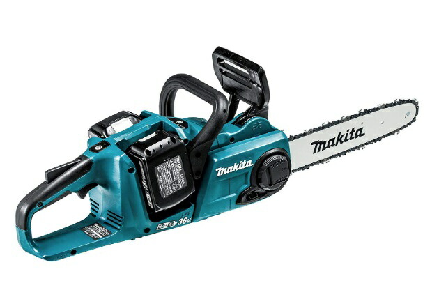 (マキタ) 充電式チェンソー MUC303DPG2 青 6.0Ah バッテリｘ2本+2口急速充電器付 ガイドバー長300mm チェーン形式 91PX-46E 18Vx2 36V対応 makita
