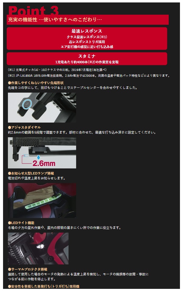 〇 マックス 充電式タッカ TJ-25/10J-BC/1850A PJ91637 バッテリー(JP-L91850A)+急速充電器(JC-925A)+ケース付 充電式ステープル用タッカ 18V対応 MAX_4