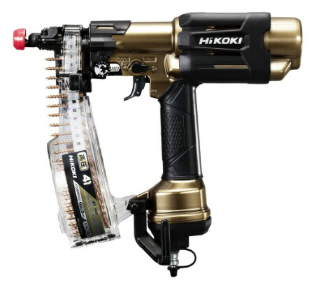 HiKOKI 高圧ねじ打機 WF4HS ケース付 ハイゴールド 機体寸法292x298x119mm 質量1.8kg JIS規格ねじ対応 日立 ハイコーキ