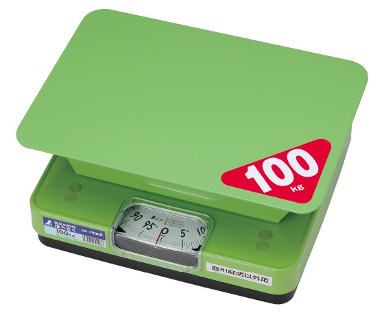 シンワ 簡易自動はかり ほうさく 100kg 取引証明以外用 70008 本体サイズ350x289x146mm のせ台寸法350x250mm 目量500g 読み取りやすい目盛板を採用 。
