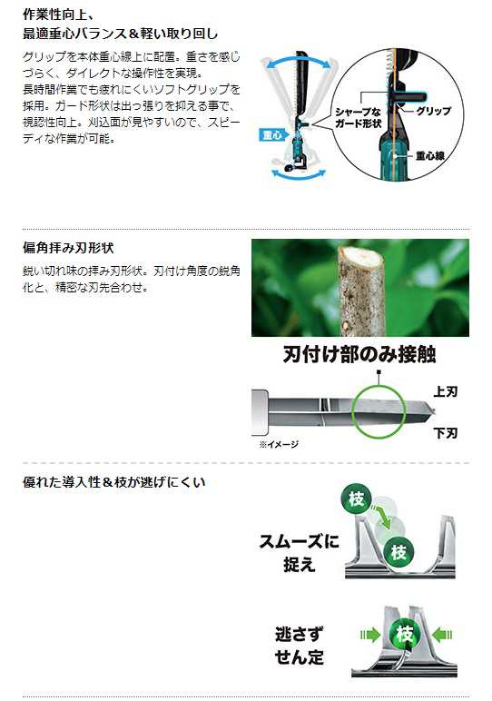 マキタ 充電式ヘッジトリマ 片刃式 MUH011GZ 本体のみ 40Vmax対応 makita 大型商品 セット品バラシの通販はau PAY  マーケット カナジンau PAY マーケット店 au PAY マーケット－通販サイト