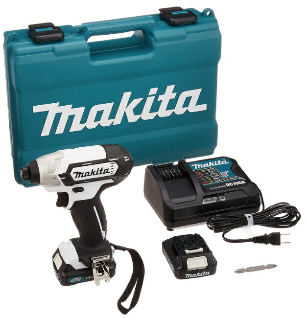 (マキタ) 充電式インパクトドライバ TD110DSHXW 白 1.5Ahバッテリx2本+充電器+ケース付 締付けトルク＆スピード向上 10.8V対応 makita_1