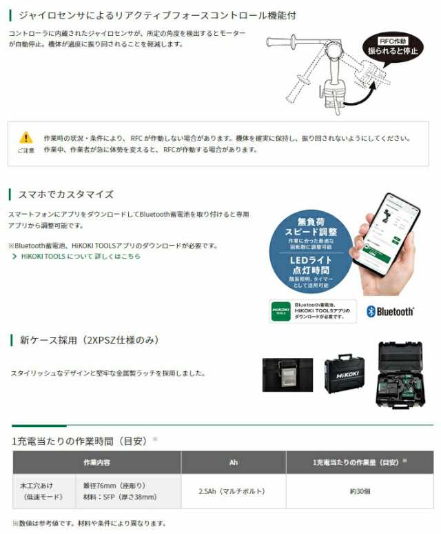 HiKOKI コードレスドライバドリル DS36DC(NN) 本体+サイドハンドル付