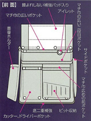 ふくろ倶楽部 伝説 四型 「黒」 HB-034K 腰袋 009011 。の通販はau PAY