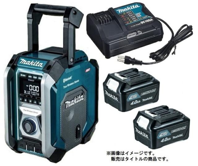 マキタ 充電式ラジオ MR005GZ(青)+バッテリBL1040Bx2個+充電器DC10SA付 