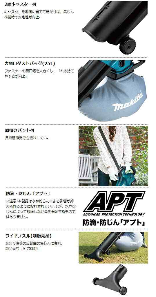 ☆未使用品☆makita マキタ 18V 充電式ブロワ集じん機 MUB187DSF バッテリー1個(BL1830B) 充電器DC18SD付 79872