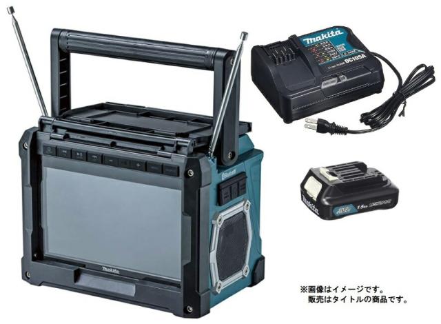 マキタ 充電式ラジオ付テレビ TV100+バッテリBL1015x1個+充電器DC10SA付 AC100V/10.8V/14.4V/18V対応 makita オリジナルセット品