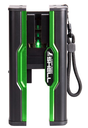 シンワ レーザーロボ SHELL グリーン 70827 ストラップ+収納ケース付 グリーンレーザー墨出し器 。の通販は