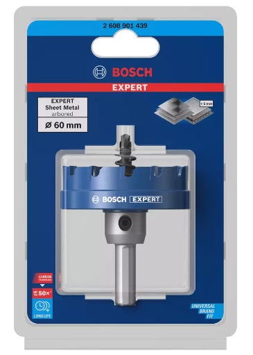 (ボッシュ) EXPERT 超硬ホールソー(回転専用) 2608901439 刃先径60mmφ 一体型ネジ付き ホルソー TCT BOSCH