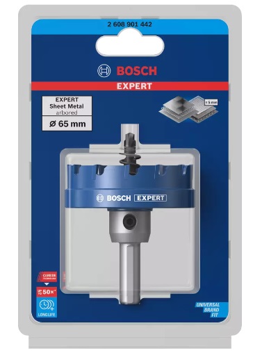 (ボッシュ) EXPERT 超硬ホールソー(回転専用) 2608901442 刃先径65mmφ 一体型ネジ付き ホルソー TCT BOSCH