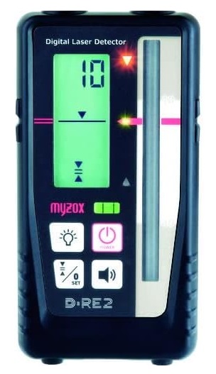 マイゾックス レーザーレベル用デジタル0セット受光器 単体 D-RE2 コード222830 5段階の受光単位から選択 0セット機能搭載 myzox 送料無料 ’