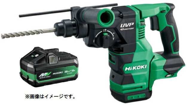 HiKOKI コードレスロータリハンマドリル DH3628DA(2WPZ) バッテリ(BSL36B18X)x2+急速充電器+ケース付 36V対応 ハイコーキ 日立